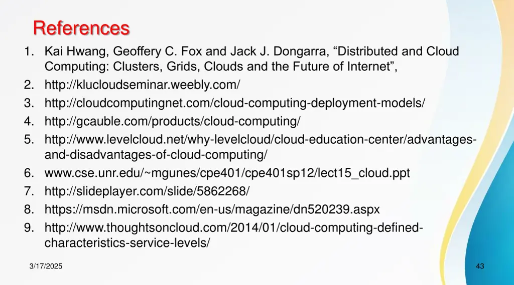 references 1 kai hwang geoffery c fox and jack