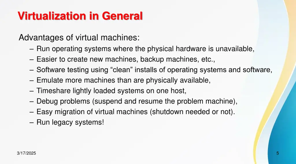 virtualization in general
