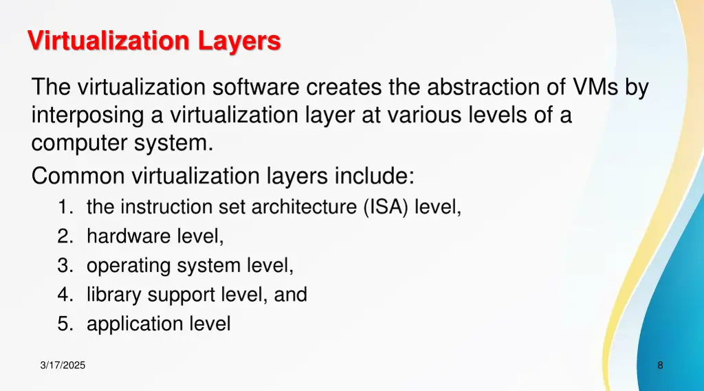 virtualization layers