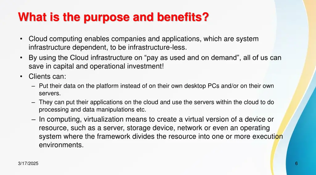 what is the purpose and benefits