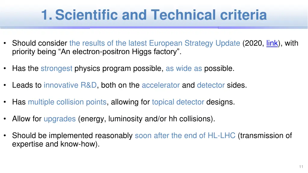 1 scientific and technical criteria