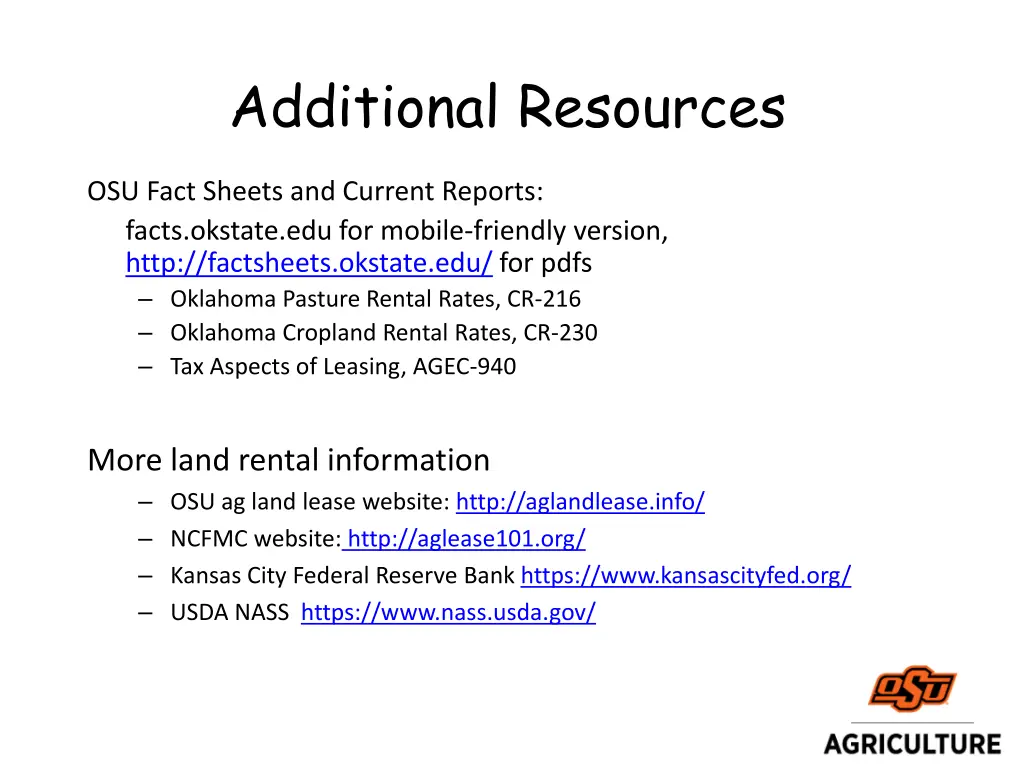 additional resources