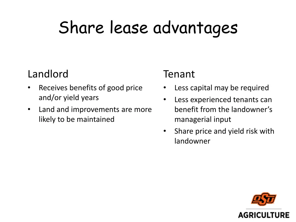 share lease advantages
