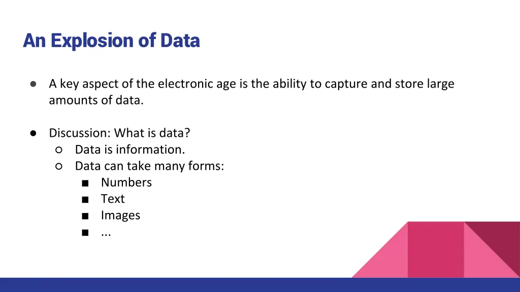 an explosion of data 1