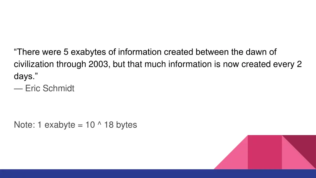 there were 5 exabytes of information created