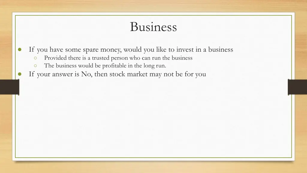 business