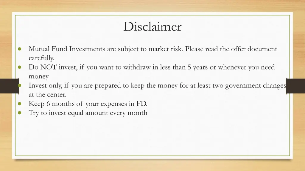 disclaimer