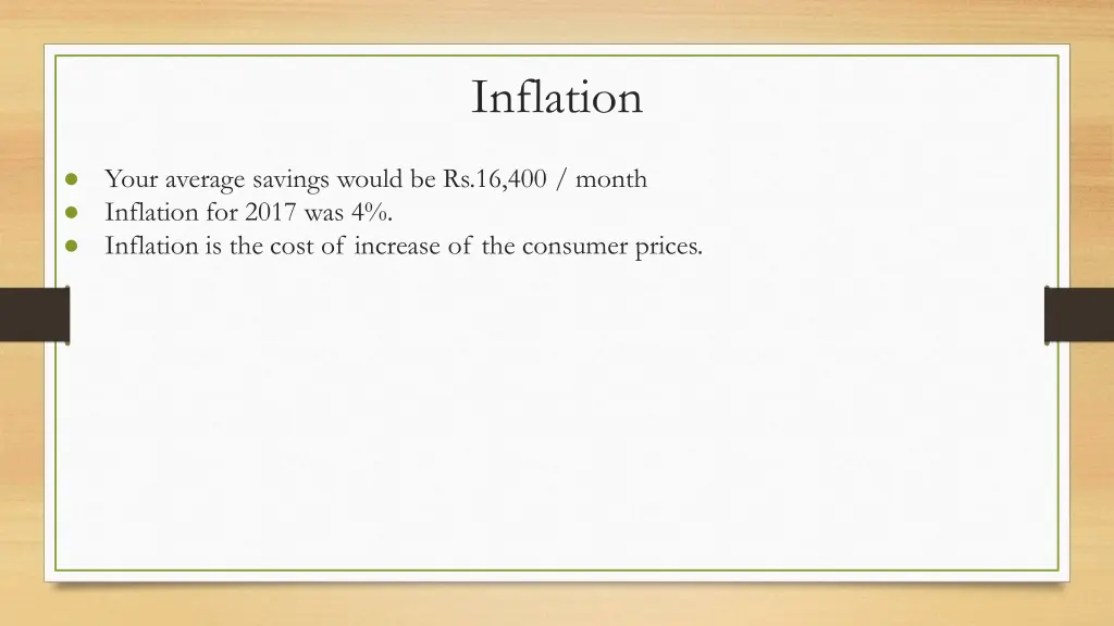 inflation