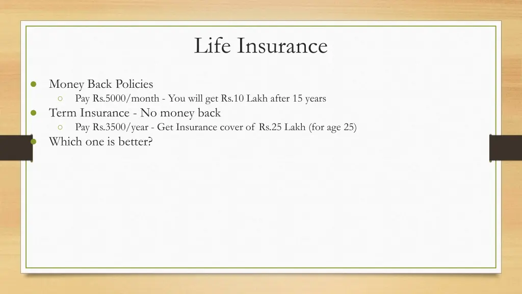 life insurance