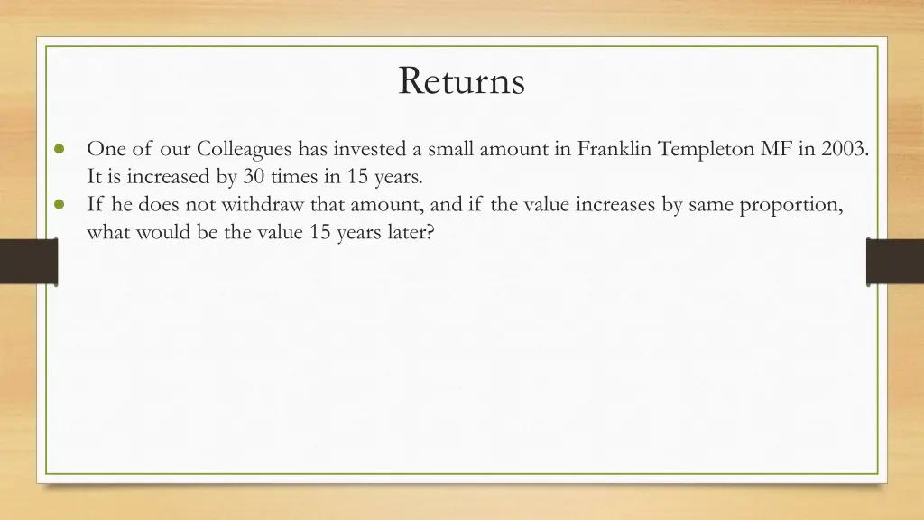 returns