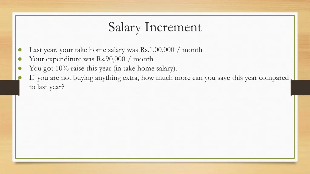 salary increment