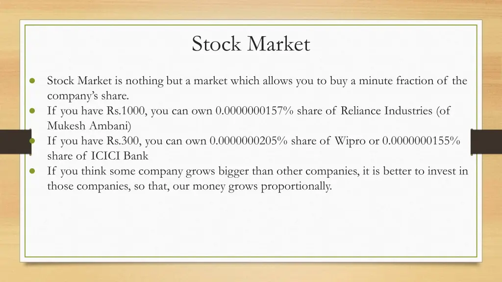 stock market