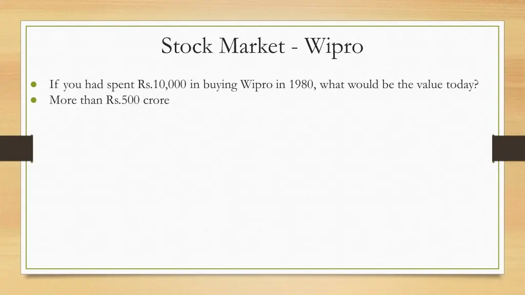 stock market wipro 1