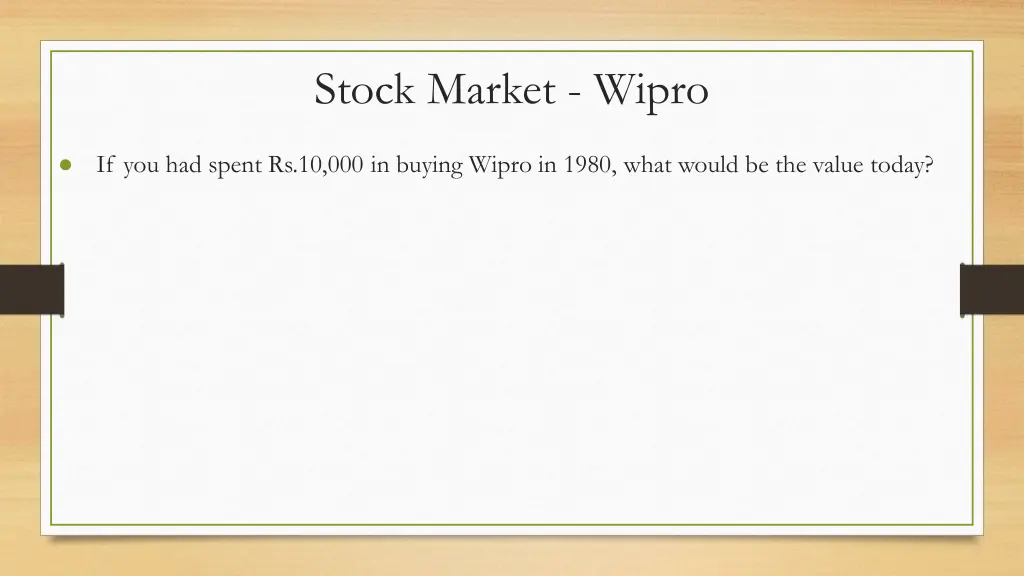 stock market wipro