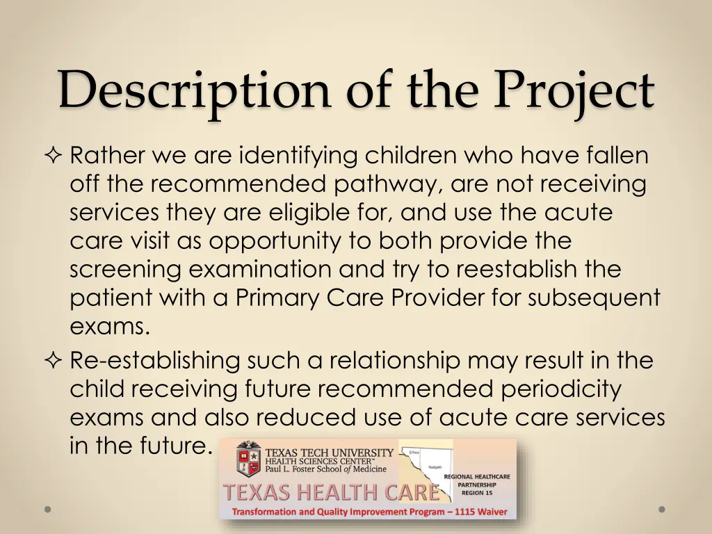 description of the project 1