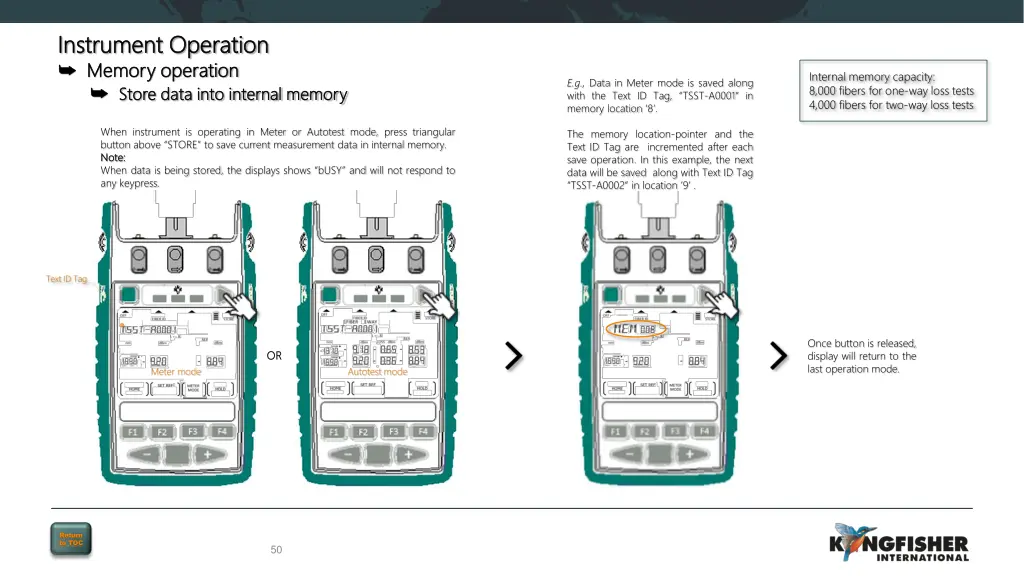 instrument operation instrument operation memory