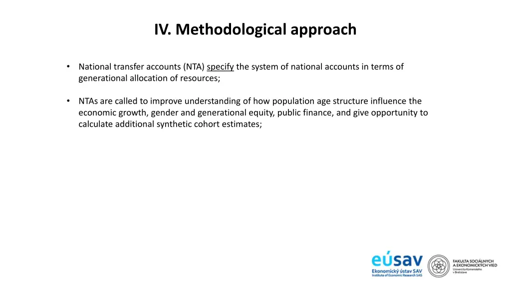 iv methodological approach