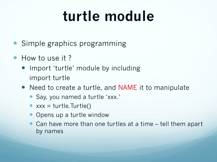 turtle module