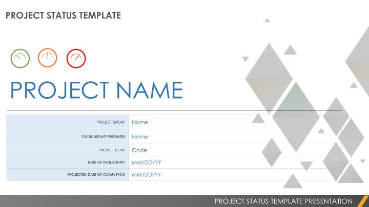project status template