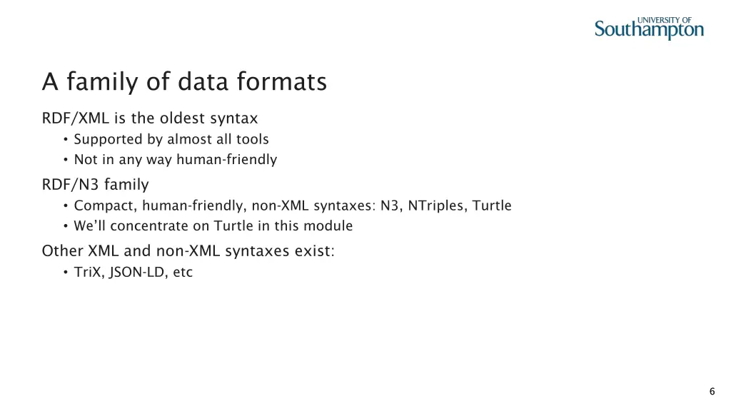 a family of data formats