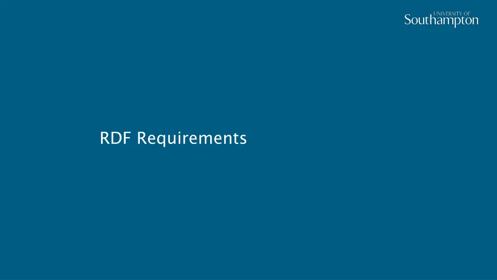 rdf requirements