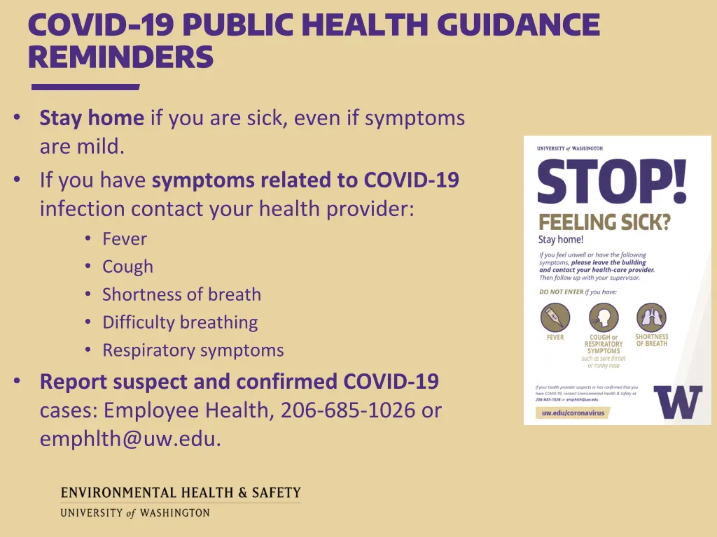 covid 19 public health guidance reminders