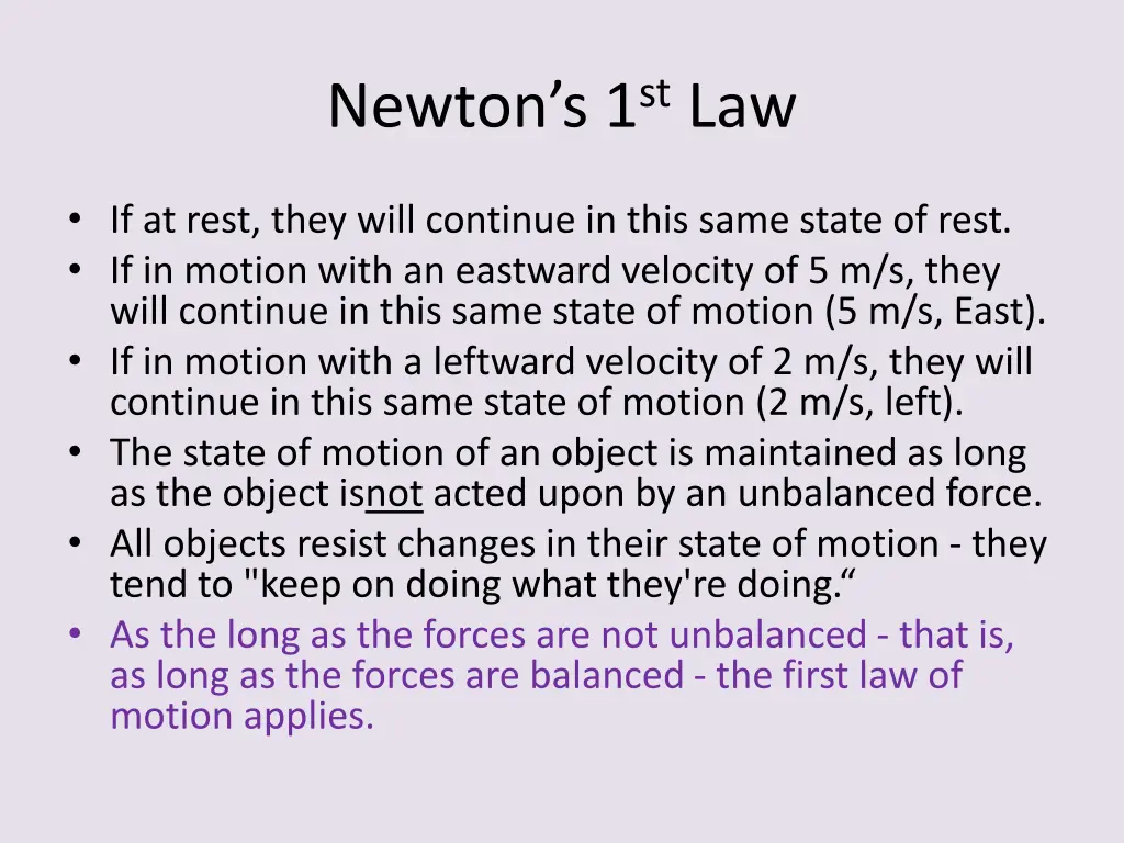 newton s 1 st law 2