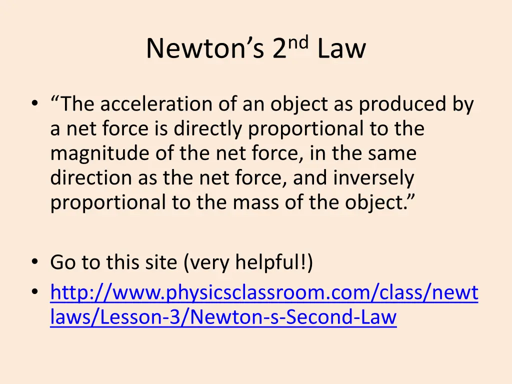 newton s 2 nd law