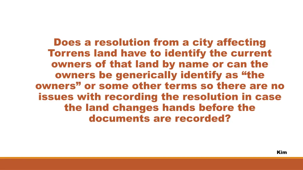 does a resolution from a city affecting torrens
