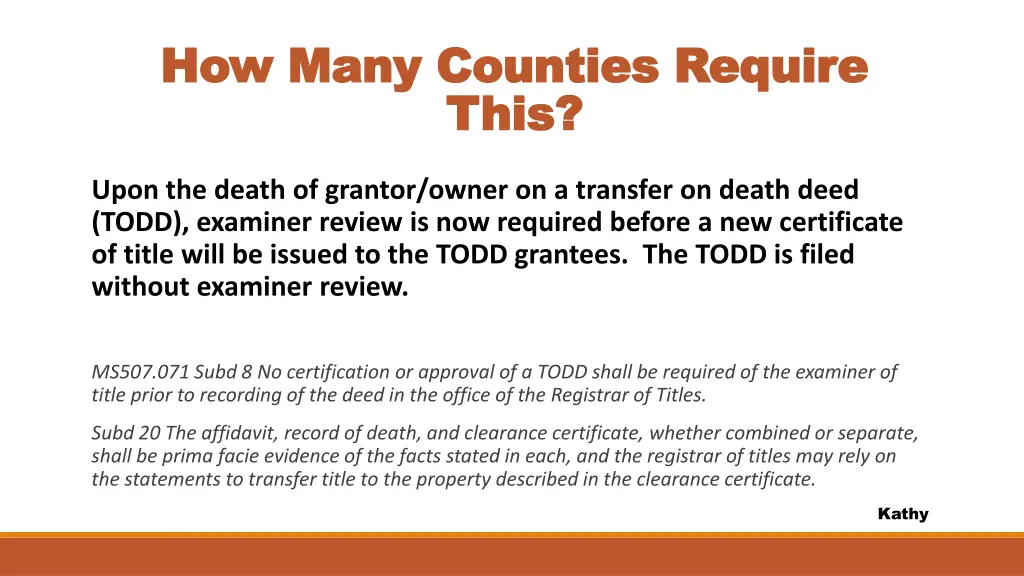 how many counties require how many counties