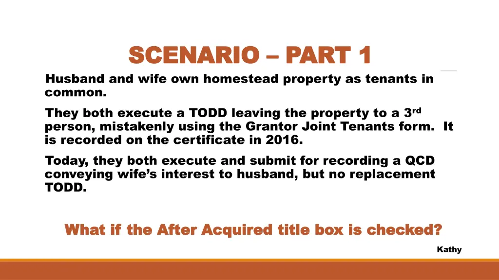 scenario scenario part 1