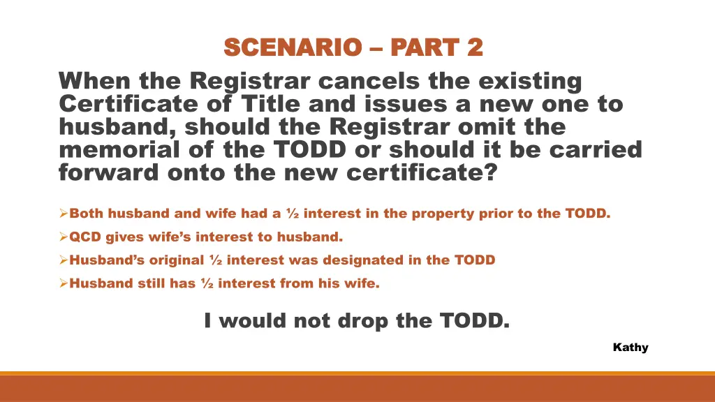 scenario scenario part 2
