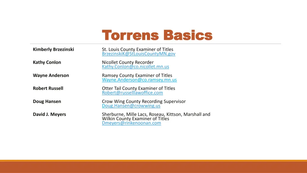 torrens basics torrens basics
