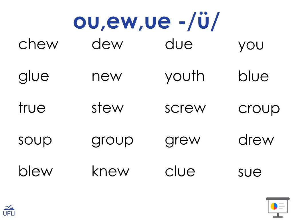 ou ew ue dew