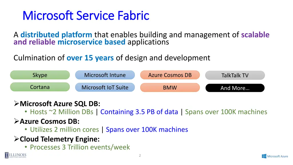 microsoft service fabric microsoft service fabric