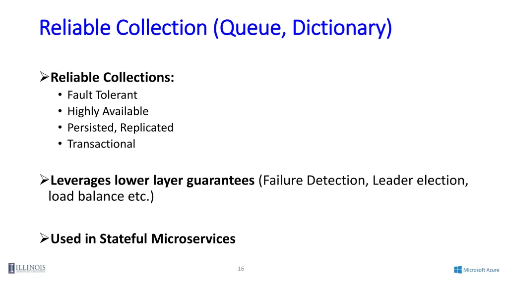reliable collection queue dictionary reliable