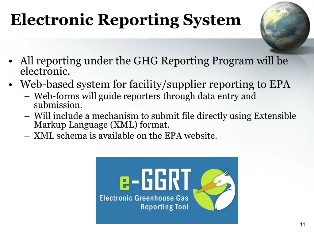 electronic reporting system