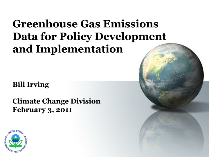 greenhouse gas emissions data for policy