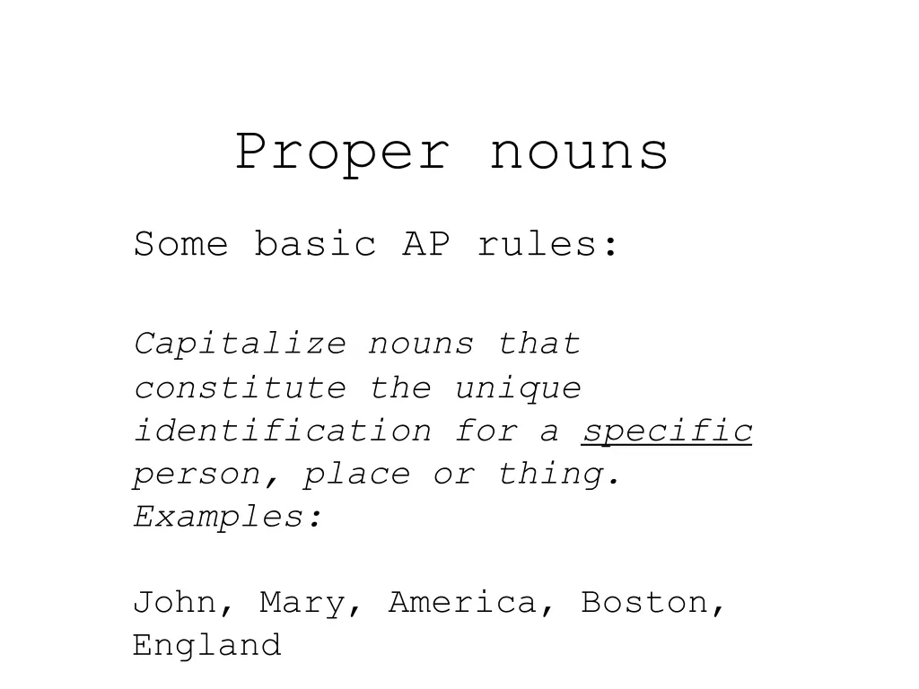proper nouns 1