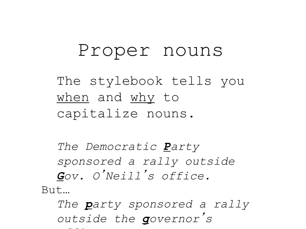 proper nouns