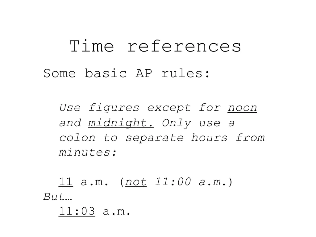 time references 1