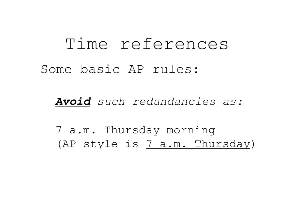 time references 2