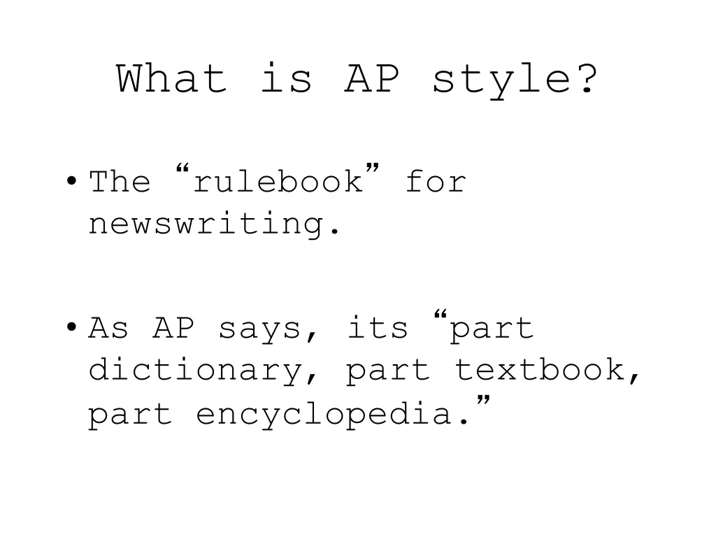 what is ap style