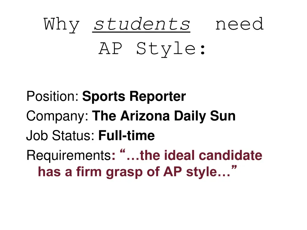why students ap style 1
