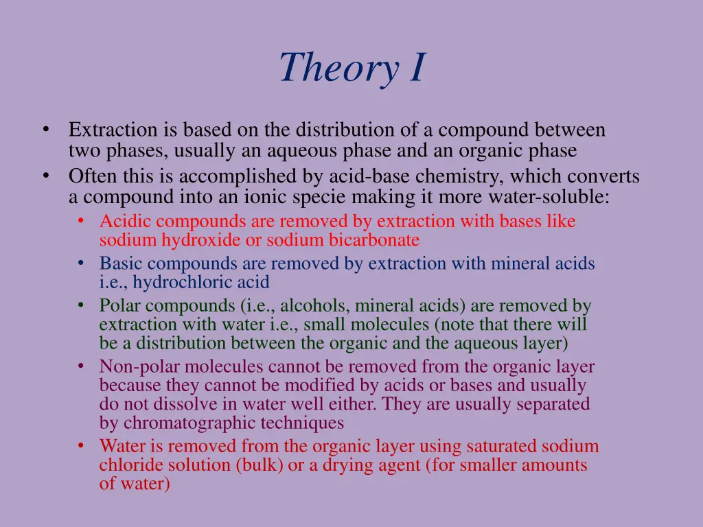 theory i