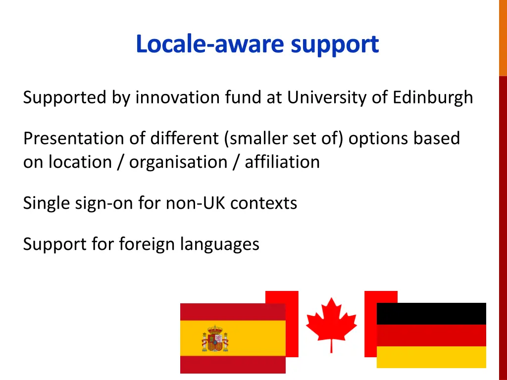 locale aware support