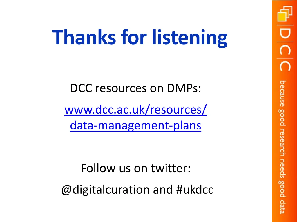 thanks for listening