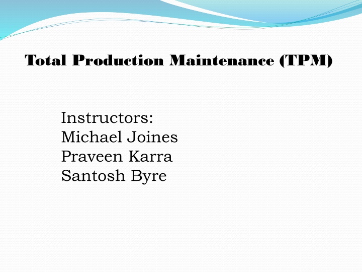 total production maintenance tpm