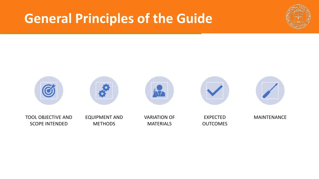 general principles of the guide