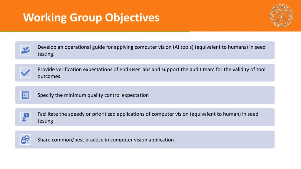 working group objectives